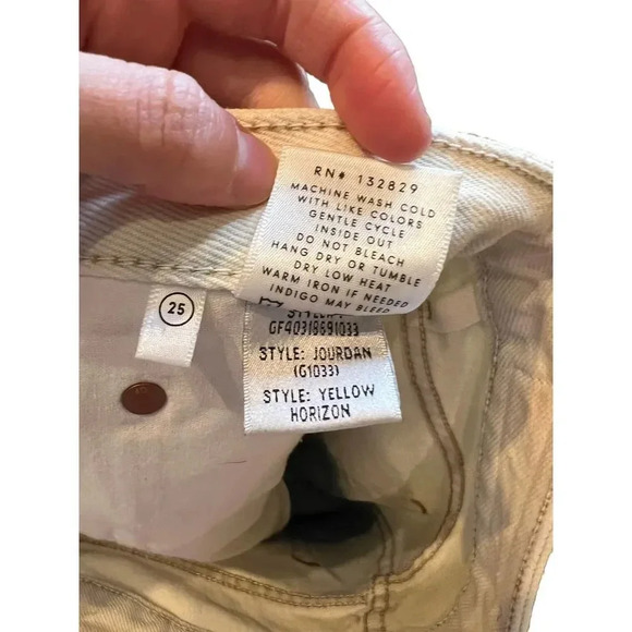 GRLFRND Jourdan Tie-dye Ripped Denim Shorts In Yellow Horizon - Picture 8 of 9